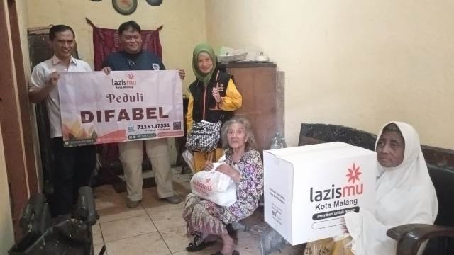 Program Peduli Difabel Lazismu Kota Malang Bantuan Sembako-Uang Tunai 2