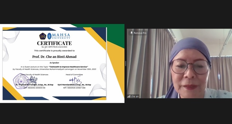 FIKes UMLA Bahas Telehealth Bersama Prof Che An dari Mahsa University Malaysia 2