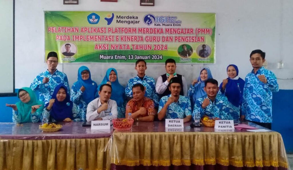 Pengurus IGI Muara Enim Pelatihan Aplikasi PMM 1
