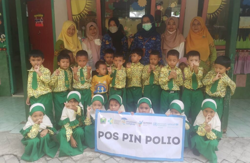 TK ABA 13 Malang-Puskesmas Cisadea Sukseskan Pekan PIN Polio 2