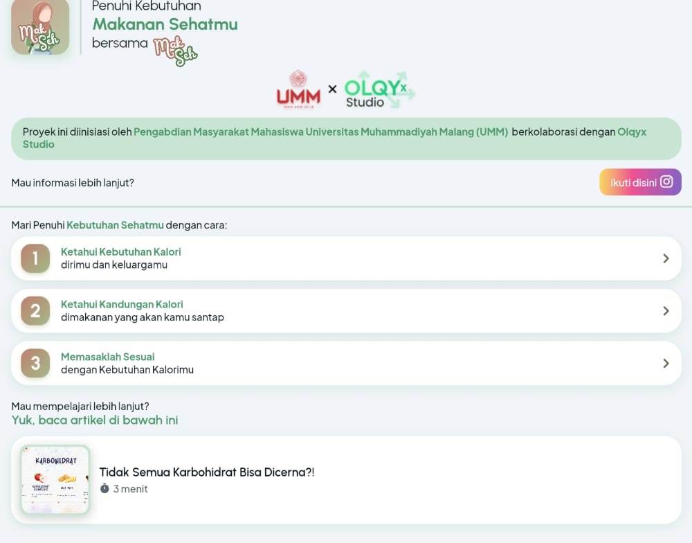Inovasi Efektivitas Website ‘MakSeh’ Sebagai Media Edukasi Gizi Ibu Balita Mengenai Panduan Makanan Sehat 2