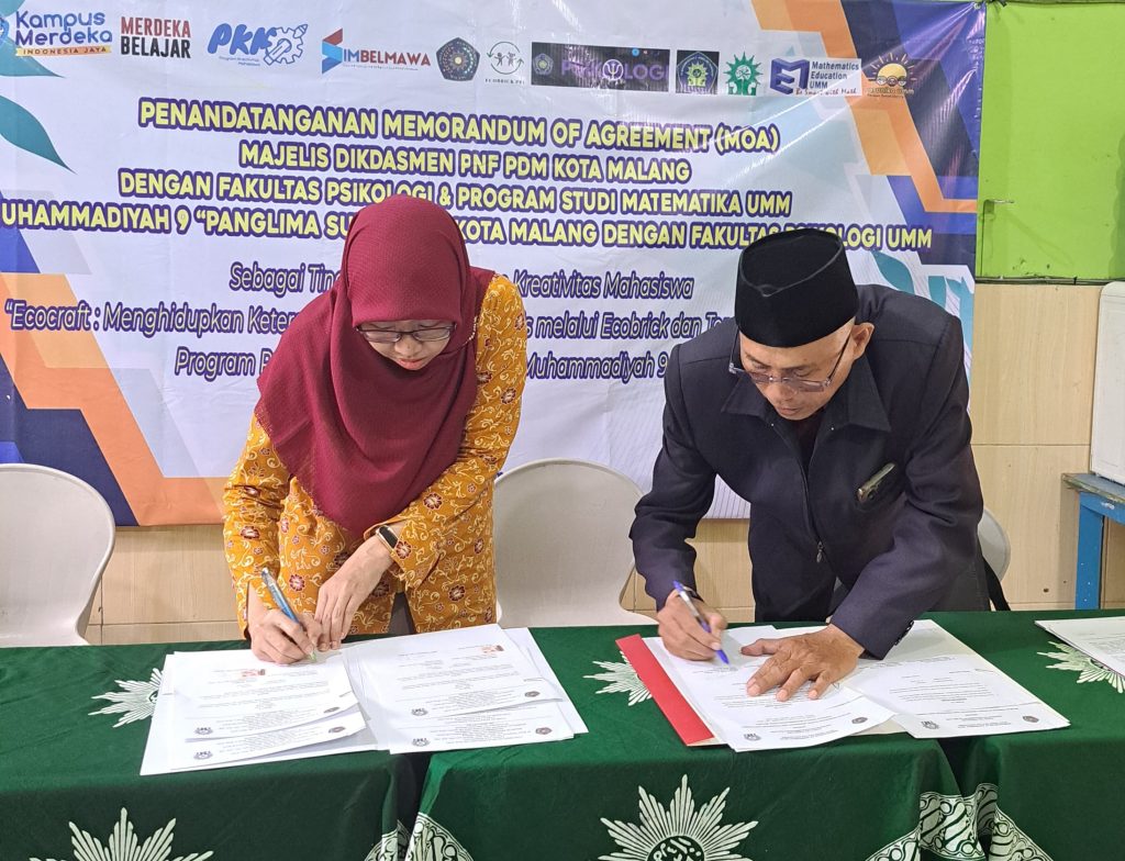 Sukses PKM Kemendikbud Ristek, Tim PKM Mahasiswa PGSD-Psikologi UMM Mewadahi MoU Fakultas Psikologi dan Prodi Matematika UMM Dengan SDM 9 Malang-Majelis Dikdasmen PNF PDM Kota Malang 4