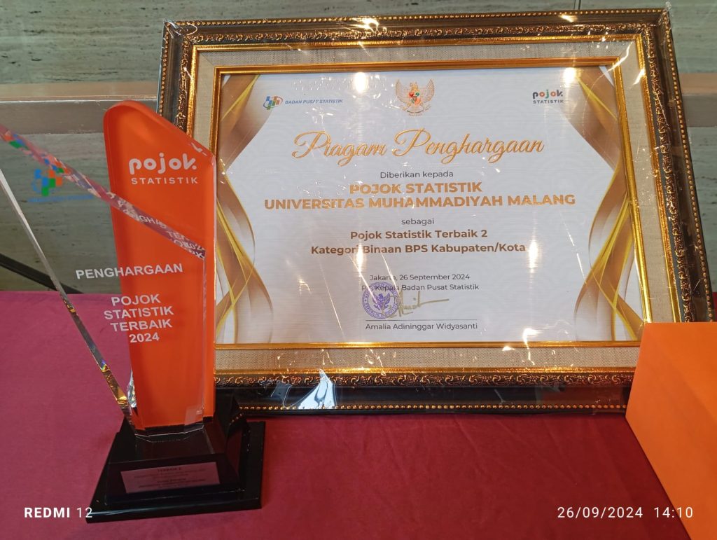 Sisihkan Enam Nominator Se Indonesia, Pojok Statistik UMM Terbaik Nasional 1