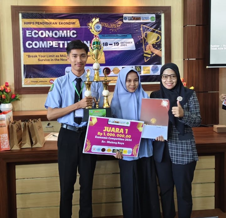 Tim LPB SMK Mutu Gondanglegi Juara Satu Economic Competition Se Malang Raya 1