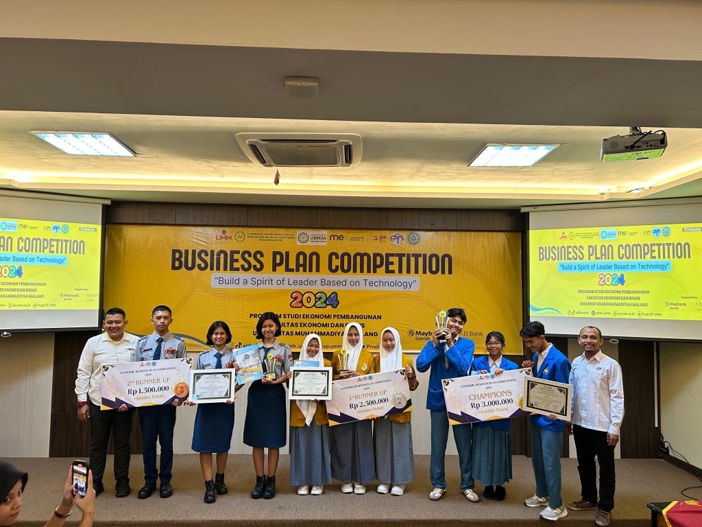 Prodi Ekonomi Pembangunan UMM Tetapkan Tujuh Tim Juara Lomba Bisnis Plan Jawa-Bali 1
