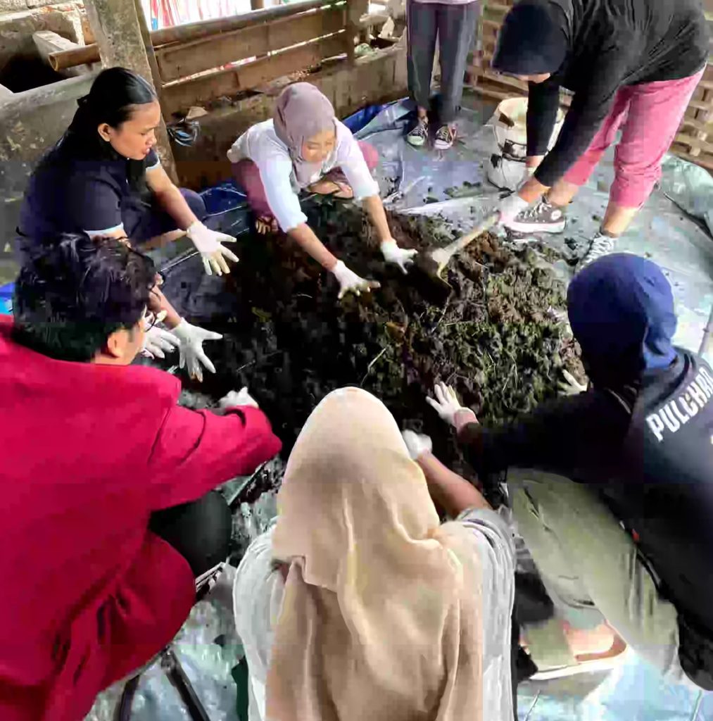 Kolaborasi Mahasiswa HI UMM dengan LSM Pemuda Lebo Bersatu dalam Pembuatan Pupuk Kandang 1