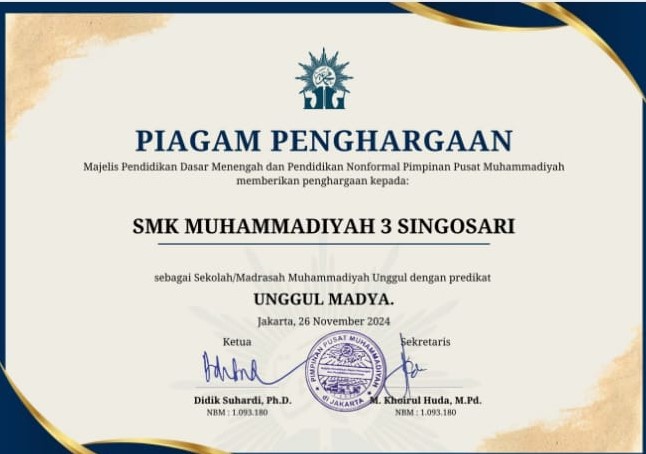 SMK Mugas Raih Predikat Unggul Madya Majlis Dikdasmen-PNF 1