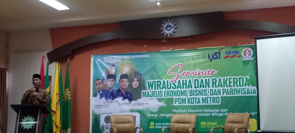 MEBP Kota Metro Seminar Kewirausahaan-Rakerda, Berbasis Ekonomi Keluarga-Warga Muhammadiyah 1