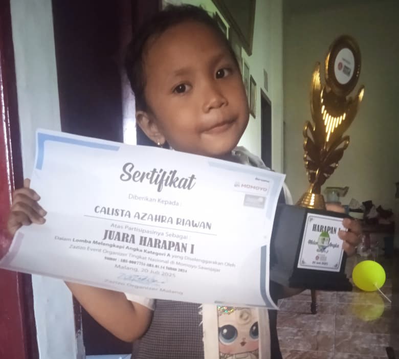 Farzan-Calista, Siswa TK ABA 13 Malang Raih Juara Lomba Hari Anak Nasional 1 Farzan-Calista, Siswa TK ABA 13 Malang Raih Juara Lomba Hari Anak Nasional 1