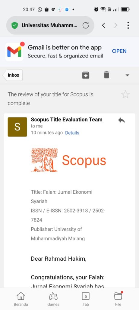 Falah, Jurnal Ekonomi Syariah Terbitan Prodi Ekonomi Syariah UMM Terindeks Scopus 2 Falah, Jurnal Ekonomi Syariah Terbitan Prodi Ekonomi Syariah UMM Terindeks Scopus 2