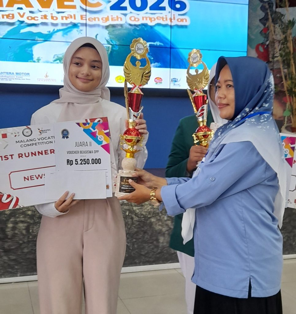 Skill Bahasa Inggris Sabah Arek SMK Mutu Gondanglegi Unggul, Raih Juara MAVEC Malang Raya 1 Skill Bahasa Inggris Sabah Arek SMK Mutu Gondanglegi Unggul, Raih Juara MAVEC Malang Raya 1