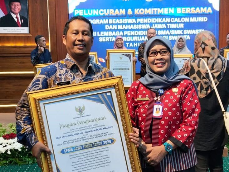 SMK Mutu Gondanglegi Raih Reward Gubernur Jatim Bea Siswa Penuh 2