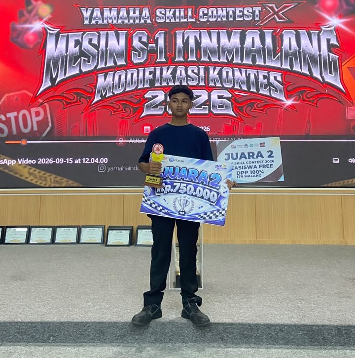 Siswa Jurusan TSM SMK Mutu Gondanglegi Juara Yamaha Skill Contest Jatim 1